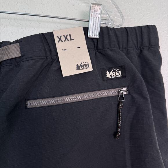 REI Trailmade Amphib Shorts Mens XXL Belted Ripstop Hiking Swim UPF 50 Black 2XL - Picture 6 of 11
